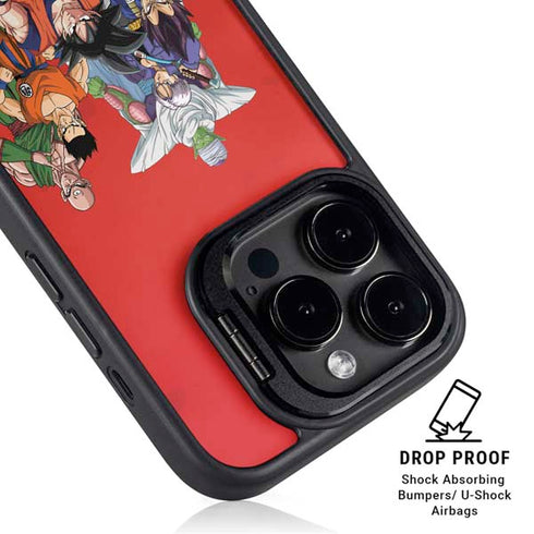 Dragon Ball Z Group iPhone 15 Pro Kickstand Case